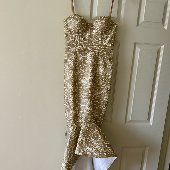 Elle Zeitoune Gold Strapless Dress - Picture 9 of 9